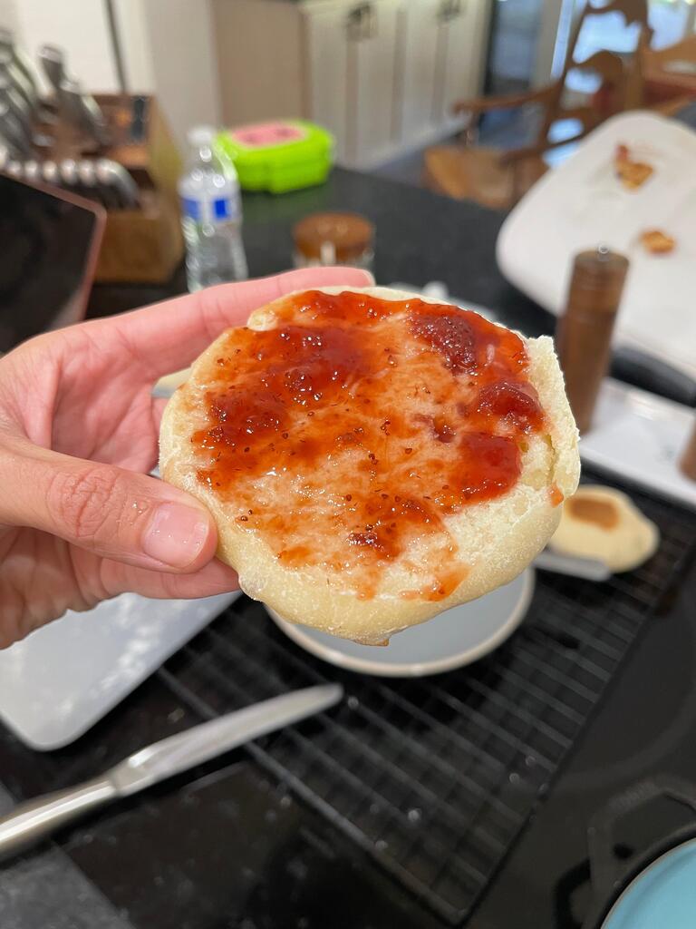 Homemade English muffins from the cookbook