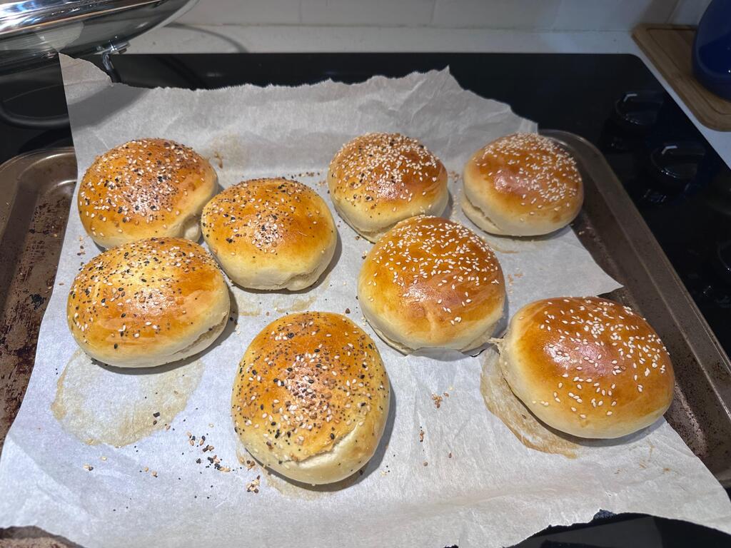 Homemade hamburger buns