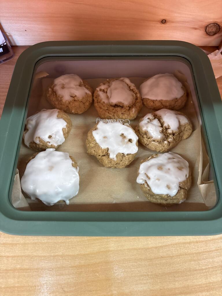 Oatmeal cookies and pancakes from the cookbooks